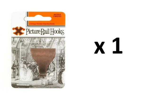 Picture Rail Hooks - SHAW X Antique Finished 2/Pack FS12852